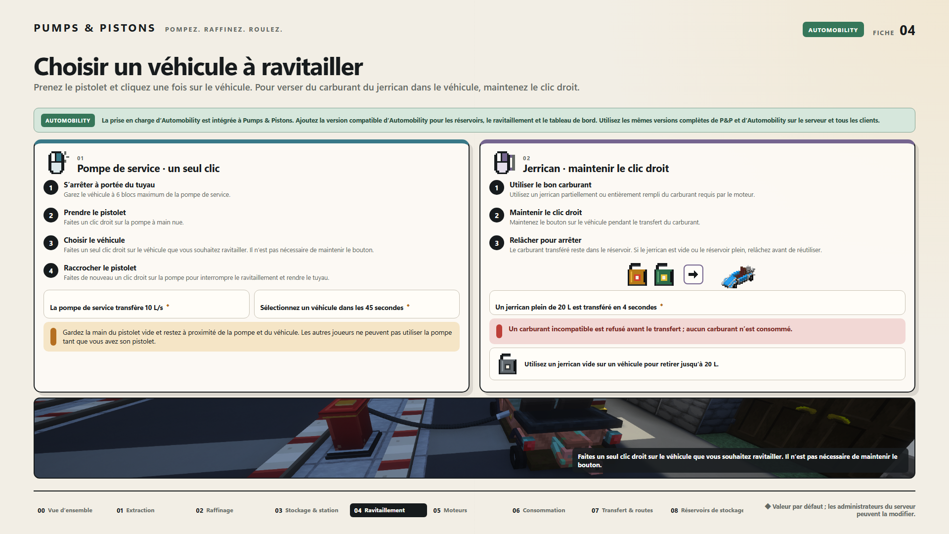 Choisir un véhicule à ravitailler