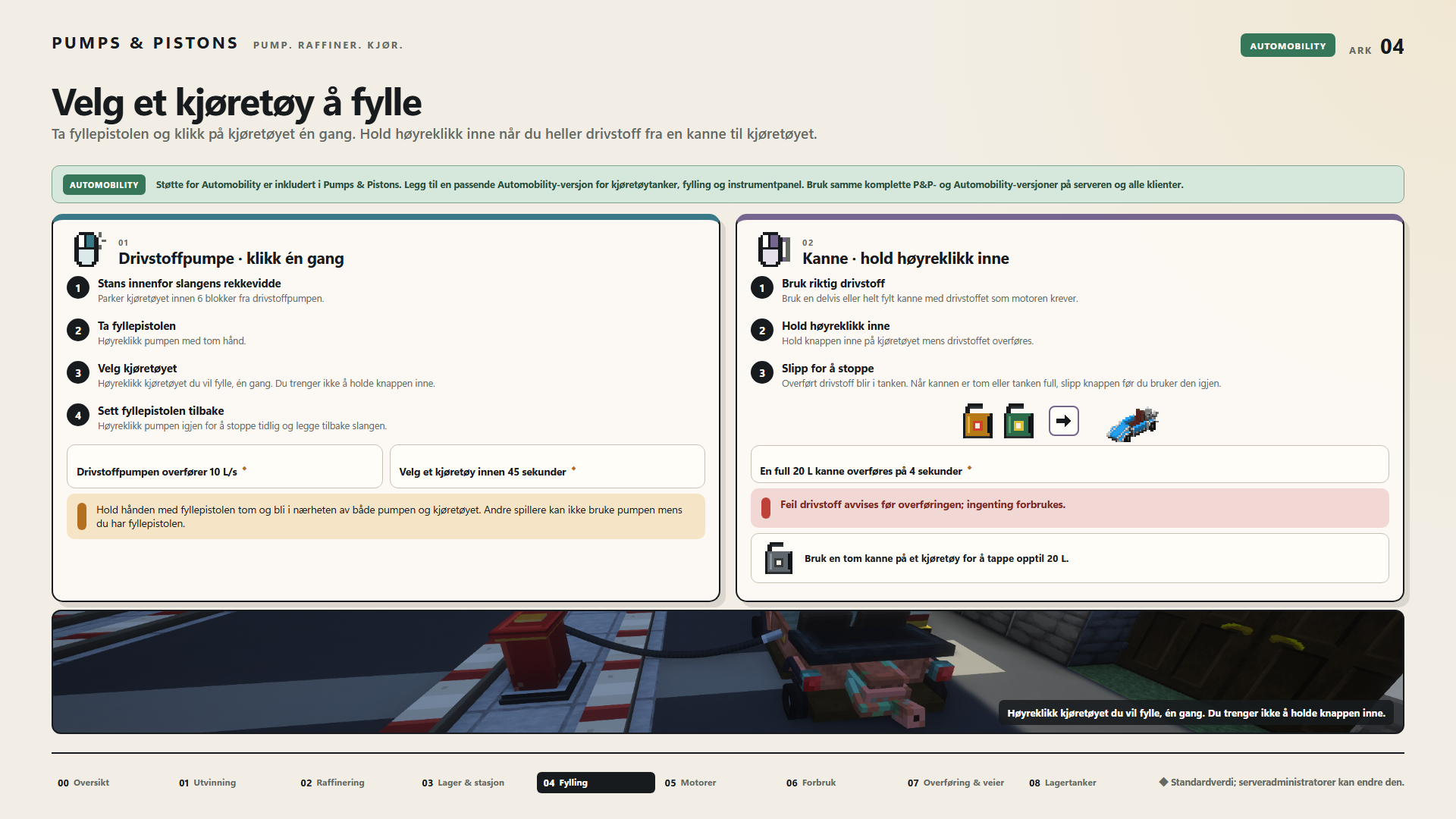 Velg et kjøretøy å fylle